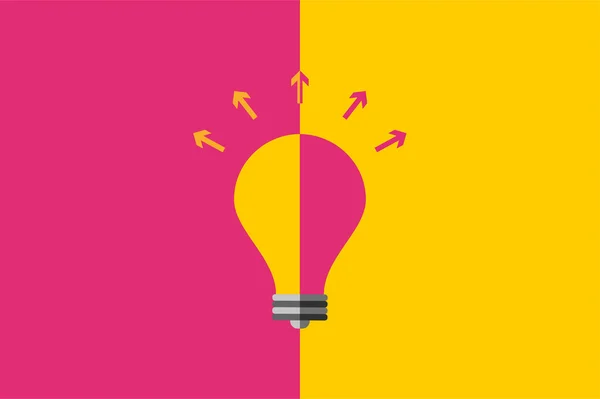 Bulb lamp light idea vector background illustration — Stok Vektör