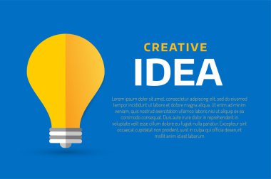 Bulb lamp light idea vector background illustration