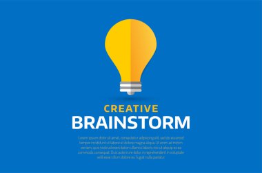 Bulb lamp light idea vector background illustration