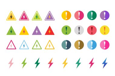 Dikkat uyarı işareti Icons set