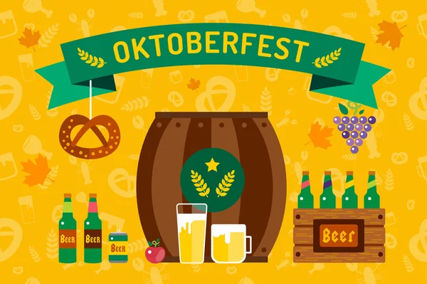 Oktoberfest kutlamaları vektör arka plan afiş