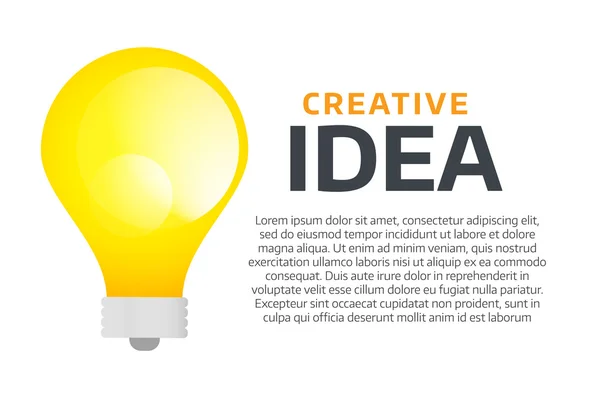 Lámpara lámpara idea vector fondo ilustración — Vector de stock