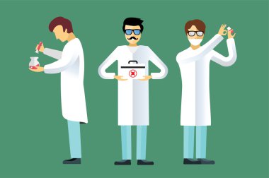 Bilim Laboratuvarı vektör insanlar set