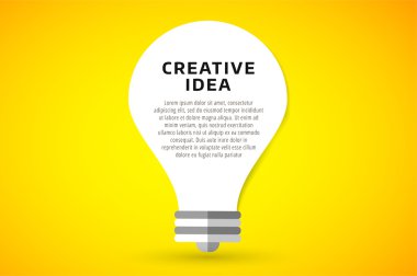 Bulb lamp light idea vector background illustration