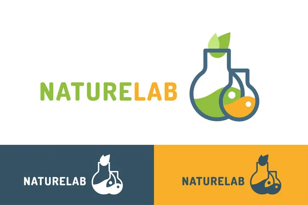 Logotipo de laboratorio ecología vector — Vector de stock