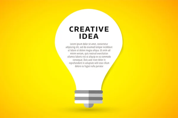 Bulb lamp light idea vector background illustration — ストックベクタ