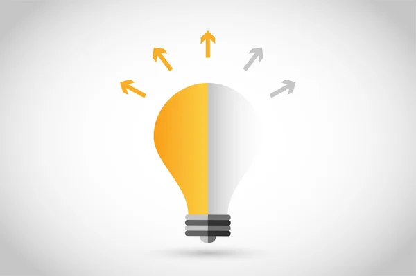 Bulb lamp light idea vector background illustration — Stockvector