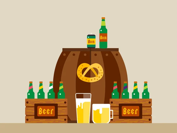 Oktoberfest ünnepe vektor háttér poszter — Stock Vector