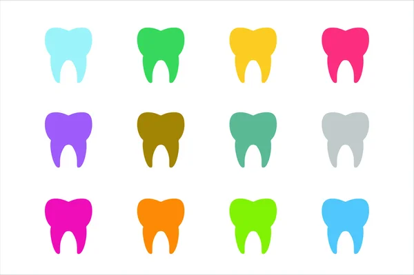 Tooth Icon vector logo set — Stock vektor