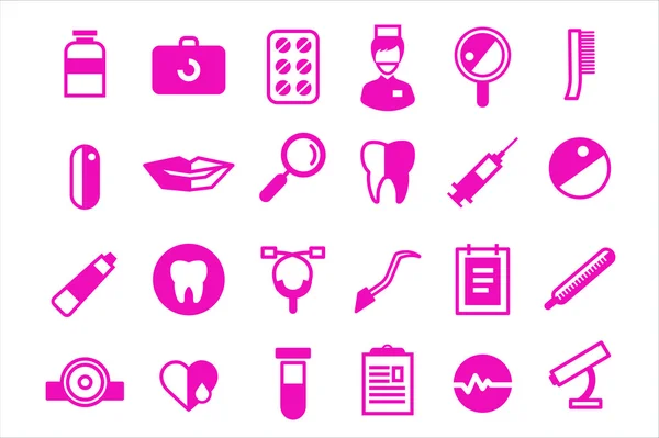 Conjunto de ícones vetoriais de medicina. Instrumentos médicos para cuidados de saúde — Vetor de Stock