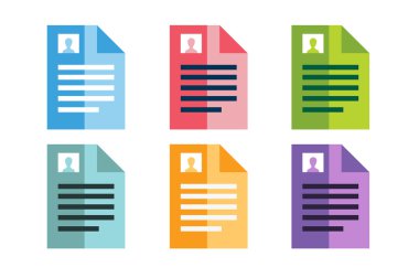 New job resume vector icons