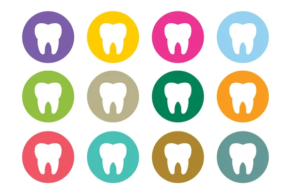 Tooth Icon vector logo set — Stock Vector