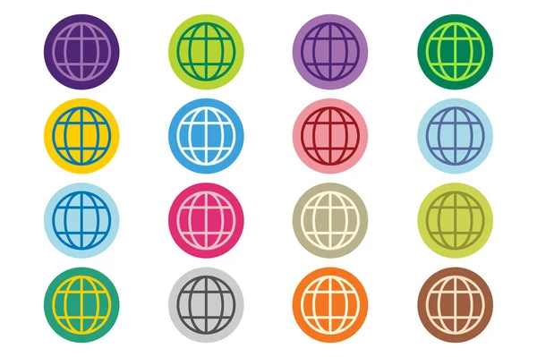 Globe Earth logo vector icon set — Stock Vector