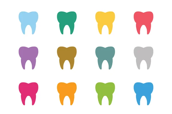 Tooth Icon vector logo set — 스톡 벡터