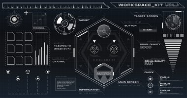 UI hud Infographic arabirimi web öğeleri