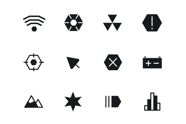 Overzicht vector Ui technologie icons set — Stockvector