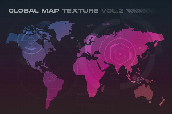 Mondo mappa vettoriale globo Terra texture — Vettoriale Stock
