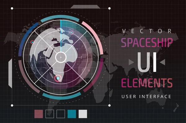 UI web hud infographic felületelemek — Stock Vector