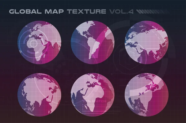 World vector map globe Earth texture — Stockvector