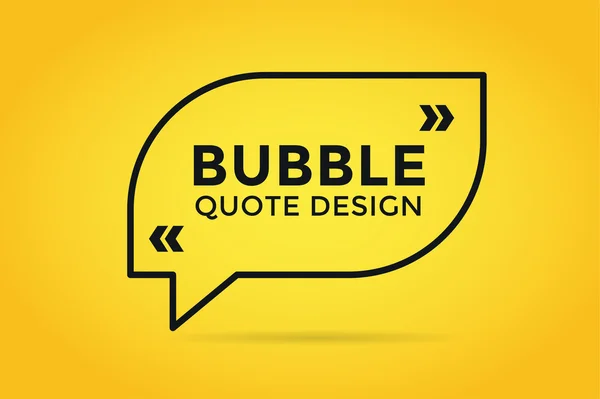 Quote blank template bubble empty design — Stock Vector