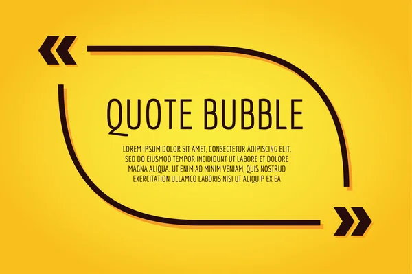 Quote blank template bubble empty design — Stock Vector