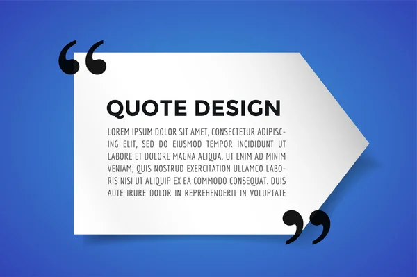 Quote blank template bubble empty design — Stock Vector