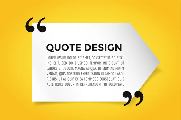 Quote blank template bubble empty design — Stock Vector