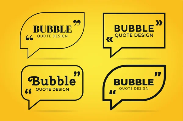 Üres sablon buborék üres design idézet — Stock Vector