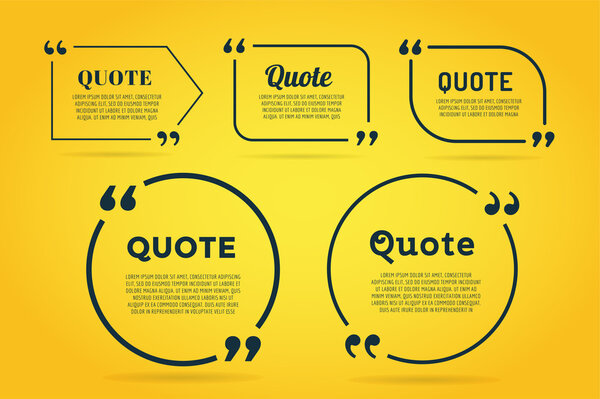 Quote blank template bubble empty design