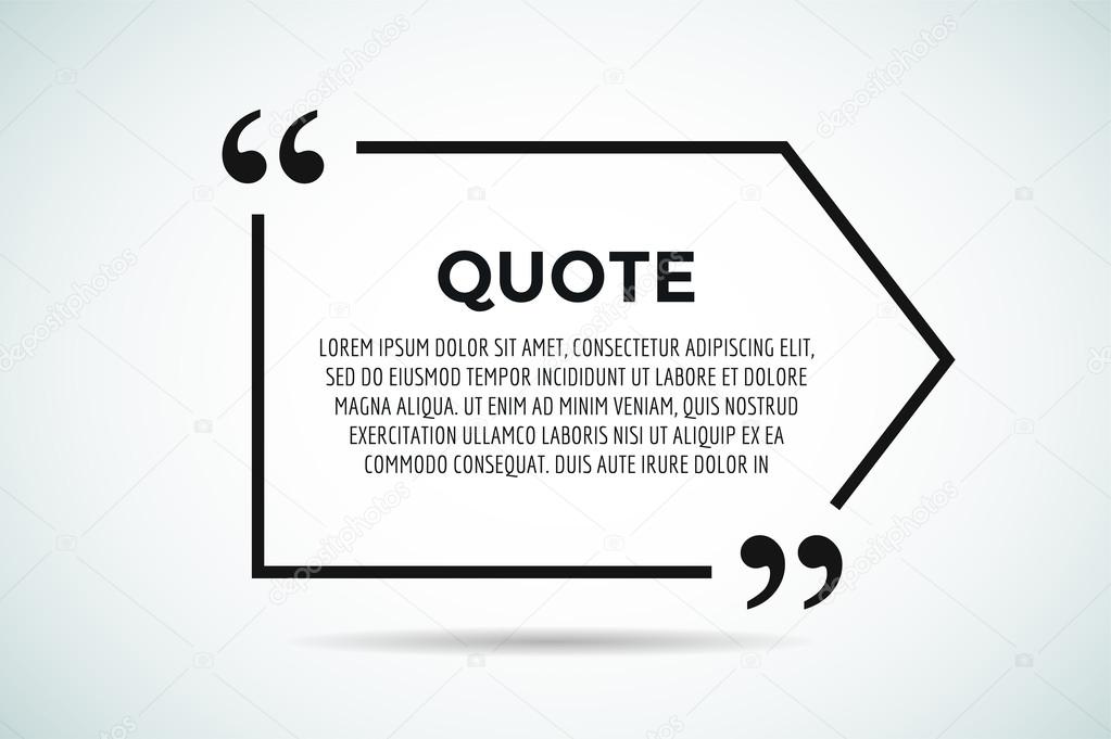 Quote blank template bubble empty design