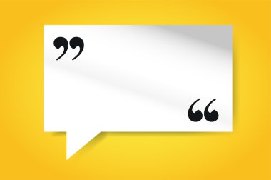 Boş şablon kabarcık boş tasarım alıntı