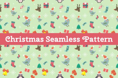 Noel vektör Dikişsiz desen arka plan