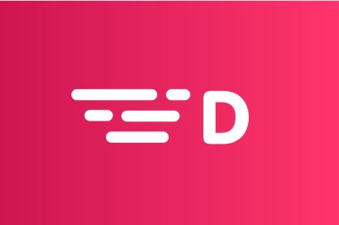 Fast line vector letter D logo monogram