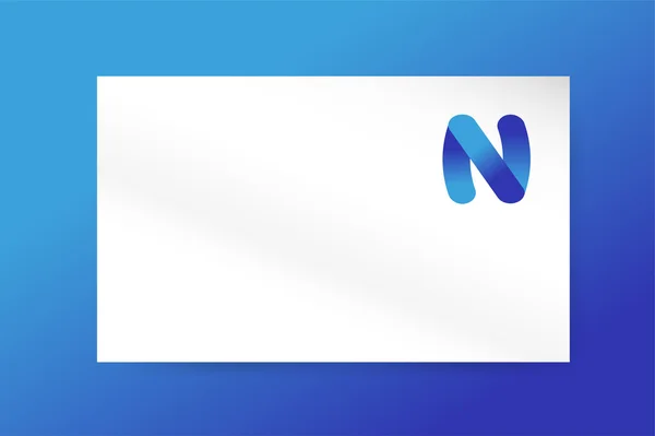 N letter vector logo icon monogram business card — Stock Vector