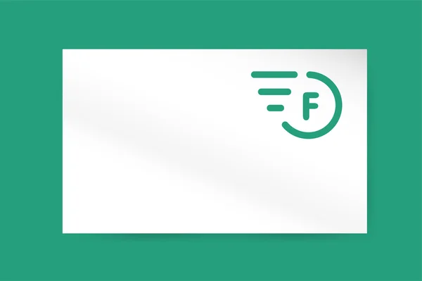 Fast line vector letter logo monogram business card — ストックベクタ