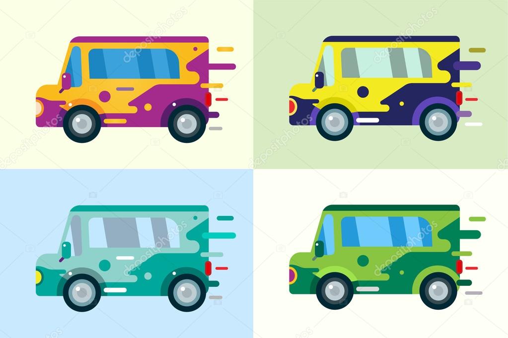 Vector cartoon car icon. Car cute simple flat style. Colorful car vector element. Fast drive colorful vector car. Transport car. Car isolated isolated. Car automobile. Car cartoon vector style. Car
