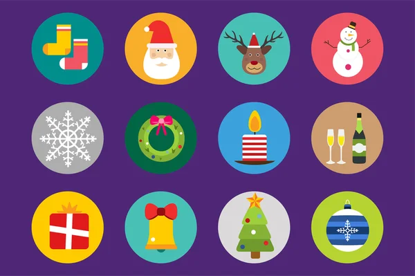 Christmas vector icons set — Stock Vector