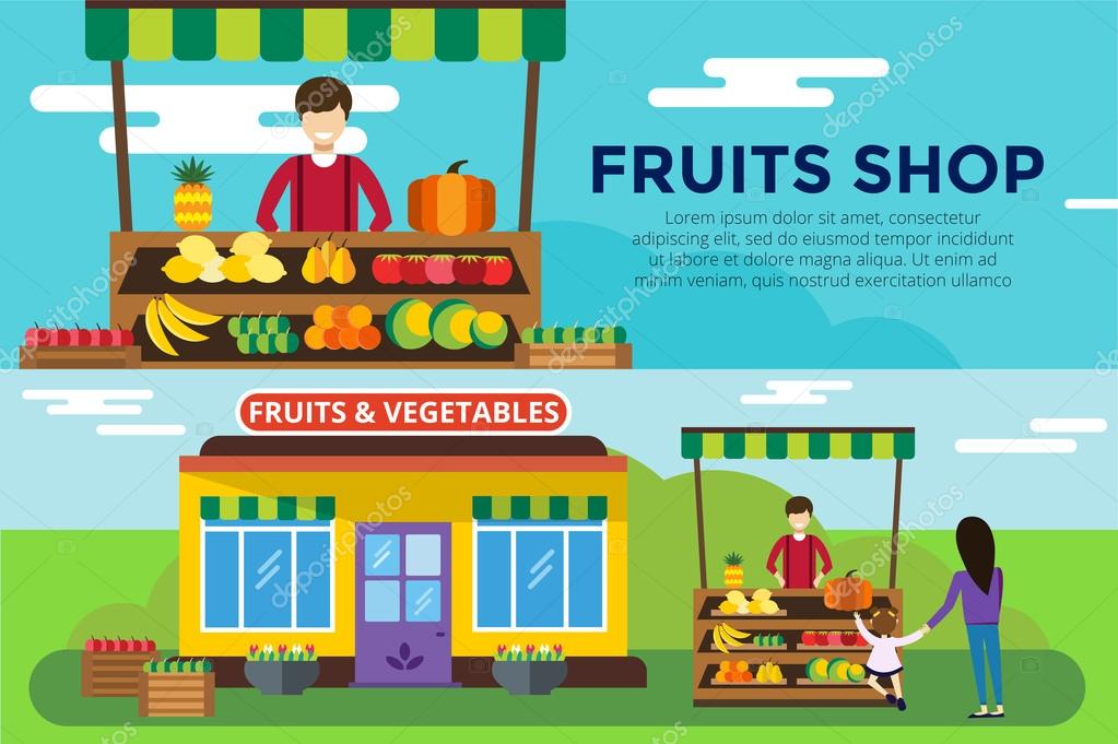 Fruit and vegetables shop counter vector building Stock Vector Image by ©adekvat #86010504 Fruit and vegetables shop counter vector building Stock Vector Image by ©adekvat #86010504
