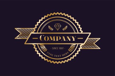 Vintage old style logo icon template