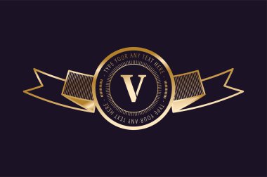 Vintage old style shield icon