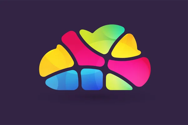 Abstract net cloud vector icon — ストックベクタ