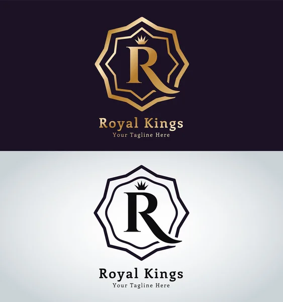 Royal logo vector mall Hotell — Stock vektor