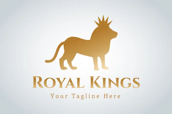 Royal logo vector lion silhouette — Stok Vektör