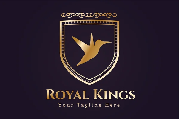 Royal logo vector lion silhouette — 스톡 벡터