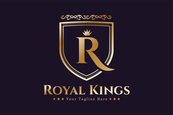 Royal logo vector plantilla hotel — Vector de stock