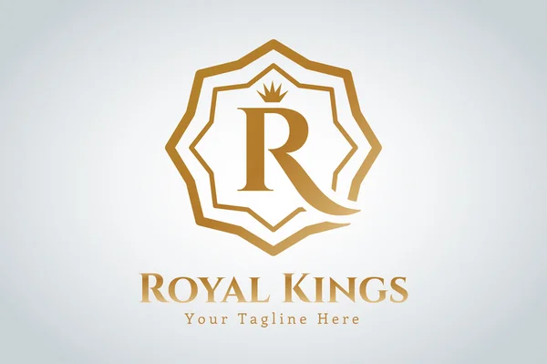 Royal logo vector plantilla hotel — Vector de stock