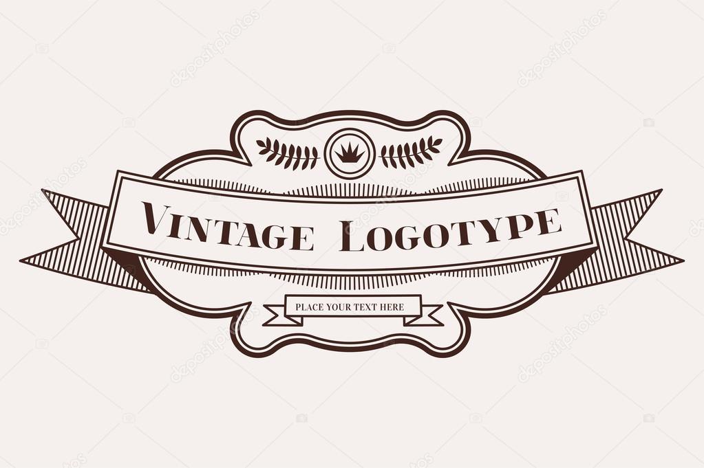 Vintage old style logo icon template