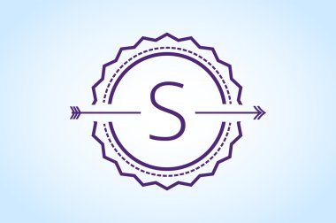 Vintage eski stil logo simge monogram