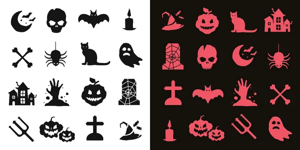Halloween vector iconos conjunto — Vector de stock