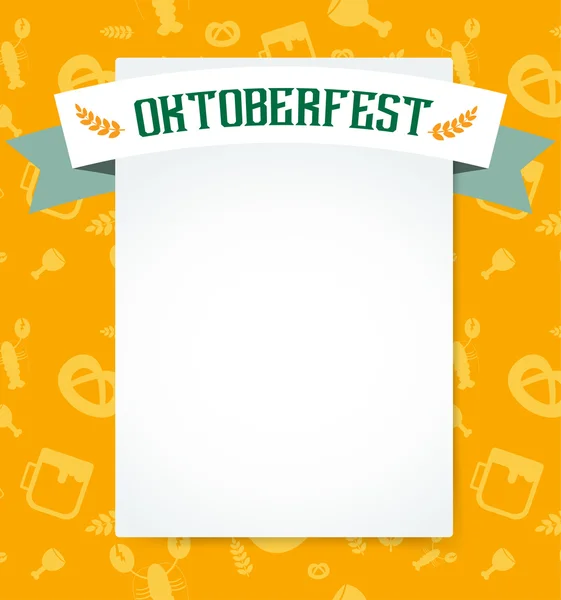 Oktoberfest kutlamaları vektör arka plan afiş — Stok Vektör